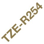 Brother tze - r254 - brillant - dor� sur blanc - rouleau (2, 4 cm x 4 m) 1 cassette(s) bande de ruban ...