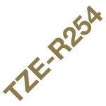 Brother tze - r254 - brillant - dor� sur blanc - rouleau (2, 4 cm x 4 m) 1 cassette(s) bande de ruban ...
