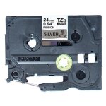 Brother tze - r951 - satin - noir sur argent - rouleau (2, 4 cm x 4 m) 1 cassette(s) bande de ruban - ...