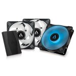 Buby - p12 pwm pst rgb (3 pices, incl. controller) - ventilateur pc, ventilateur de botier pwm de 120 ...