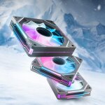 Buby - ventilateur de botier pc reverse argb 120mm [lot de 3] [infinity mirror] [hdb] ventilateur rgb ...