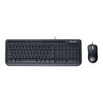 Bureau filaire microsoft 600 - ensemble clavier et souris - usb - r. - u. - noir