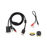 C?ble vga pour dreamcast haute dfinition + adaptateur rca 3, 5 mm vers 2 m?les