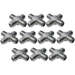 C52705 - lot de 10 r�partiteurs / s�parateurs / fiches f d'antenne crois� / en croix femelle pour c�ble ...