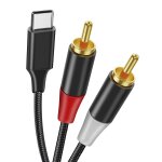 Cble 2 rca usb c audio stro adaptateur type c mle vers 2rca mle y auxiliaire audio cble numrique ...