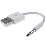 Cable 3, 5mm jack usb pour ipod shuffle