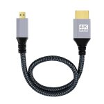 Cble 4k 60 hz hdmi 2. 0 mle vers micro hdmi type - d mle avec manchon connecteur droit pour moniteur ...