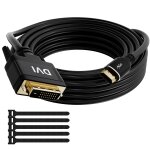 C�ble 4k hdmi vers dvi 3 m, bidirectionnel adaptateur dvi (24 + 1) - hdmi full hd / 1080p, contacts plaqu�s ...