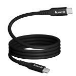 C�ble 5a usb - c vers usb - c 100w soft link 25cm en silicone crong noir