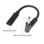 Cble adaptateur d'alimentation femelle vers usb 3. 1 65w pd type c, convertisseur de connecteur d'alimentatio ...