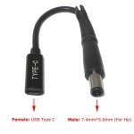Cble adaptateur d'alimentation femelle vers usb 3. 1 65w pd type c, convertisseur de connecteur d'alimentatio ...