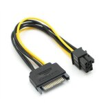 C�ble adaptateur d'alimentation sata 15 broches vers pcie 6 broches pci express, pour carte vid�o 15 ...