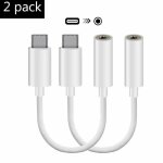 Cble adaptateur audio aux, type c usb - c mle  3. 5mm femelle, 2 pices, prise pour casque