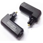 Cble adaptateur audio optique numrique toslink 90 degrs (lot de 2) pour tlviseur hd, home cinma ...