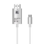 C�ble adaptateur de type c vers hdmi, pour projection de t�l�vision, de donn�es, pour macbook, samsung ...
