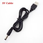 C�ble adaptateur de convertisseur usb 5v 9v 12v type - a, module �l�vateur dc, prise jack 5. 5mm x 2. ...
