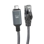 C�ble adaptateur ewent ec2003 usb - c 3. 1 vers rj45 cat6 ftp 1gb 3m noir