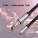 Cble adaptateur de guitare audio - vido en plomb, cble audio pour clavier et piano, 6. 35mm mle  ...