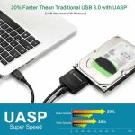 Cble adaptateur haute vitesse usb 3. 0 vers sata, adapt aux disques durs ssd de 2. 5 pouces et 3. 5 ...
