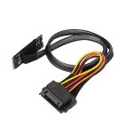 Cble adaptateur d'interface m. 2 m - key vers u. 2 sff - 8639 avec connecteur femelle sata  15 broches ...
