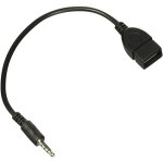 C�ble adaptateur jack 3. 5mm st�r�o audio prise m�le vers usb 2. 0 femelle - couleur noir - visiodirect ...