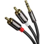Cble adaptateur jack 3. 5mm vers rca - connexion audio haute qualit pour ampli, barre de son, tv, smartphone ...