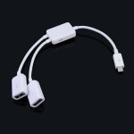 C�ble adaptateur micro usb � 2 otg hub, s�parateur en y � double port pour tablette, pc, lecteur de cartes ...