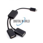 Cble adaptateur micro usb pour hte otg, avec hub  double port, pour galaxy s5 s4 s3 et table #67731 ...