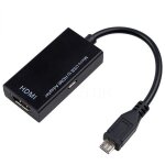 Cble adaptateur micro usb vers hdmi hd mle vers femelle, cble audio vido hd 1080p, convertisseur ...