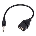 Câble adaptateur mini jack 3. 5mm aux vers usb otg host, jl1154 Câble adaptateur mini jack 3. 5mm aux vers usb otg host, jl1154