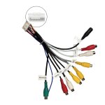 Cble adaptateur rca stro de voiture audio vido aux cble pour android autoradio faisceau de cblage ...