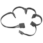 C�ble adaptateur de r�partiteur alimentation sata 4 broches ide � 5xsata 1 � 5 sata