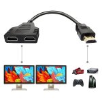 Cable adaptateur répartiteur hdmi - répartiteur hdmi 1 entrée 2 sorties hdmi male vers double hdmi femelle ... Cable adaptateur répartiteur hdmi - répartiteur hdmi 1 entrée 2 sorties hdmi male vers double hdmi femelle ...