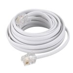 Câble adaptateur rj11 mâle à mâle, longueur de 10 pieds, pour téléphone à ligne fixe blanc Câble adaptateur rj11 mâle à mâle, longueur de 10 pieds, pour téléphone à ligne fixe blanc