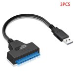 C�ble adaptateur sata 3 vers usb ssd pour disque dur de 2. 5 pouces, 3 pi�ces, convertisseur de disque ...