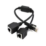 Cble adaptateur sparateur ethernet y rj45, 1  2 ports, cordon de commutation pour prise ethernet cat ...