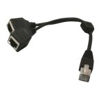C�ble adaptateur s�parateur de r�seau en y, diviseur avec 1 cordon m�le vers 2 prises femelles, port ...