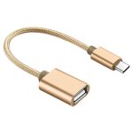 C�ble adaptateur de synchronisation de donn�es otg, usb c 3. 1 m�le � usb femelle en m�tal
