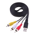 Câble adaptateur tv usb mâle a à 3 rca av a / v, câble audio av pour connecter l'équipement av au lecteur ... Câble adaptateur tv usb mâle a à 3 rca av a / v, câble audio av pour connecter l'équipement av au lecteur ...