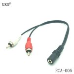 Câble adaptateur universel jack audio femelle stéréo 3. 5mm vers prise mâle rca vers casque 3. 5 y Câble adaptateur universel jack audio femelle stéréo 3. 5mm vers prise mâle rca vers casque 3. 5 y