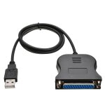 Cble adaptateur usb 0. 8 vers parallle 25 broches, cble d'imprimante ieee 2. 0, 1284 m, mayitr, 1 ...