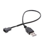 Cble adaptateur usb 2. 0 a mle vers connecteur  4 broches, 32cm, pour ventilateur d'ordinateur pc ...