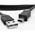 Cble adaptateur usb 2. 0 mle vers mini b 5 broches - 1m compatible avec gopro hero 3 / 4, manettes ...