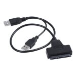 C�ble adaptateur usb 2. 0 vers sata 48cm pour ssd externe hdd 2. 5 pouces