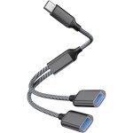 Cble adaptateur usb - c vers double usb a 2. 0 femelle, adaptateur type c vers usb a otg, usb c splitter, ...