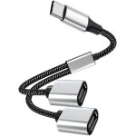 Cble adaptateur usb - c vers double usb a 2. 0 femelle, type c splitter, adaptateur otg, hub multiple, ...