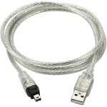 Cble adaptateur usb mle vers firewire ieee 1394. cble ilink mle 4 broches pour sony dcr - trv75e ...