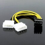 Câble d'alimentation pour carte graphique molex, 8 broches mâle vers double 4 broches mâle, 8 broches ... Câble d'alimentation pour carte graphique molex, 8 broches mâle vers double 4 broches mâle, 8 broches ...