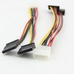Cble d'alimentation pour disque dur ide molex vers 2, sata, srie ata, sparateur en y, convertit un ...