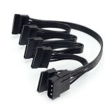 C�ble d'alimentation ide � 5 ports, 4 broches molex � multi port sata 18awg, cordon d'alimentation pour ...